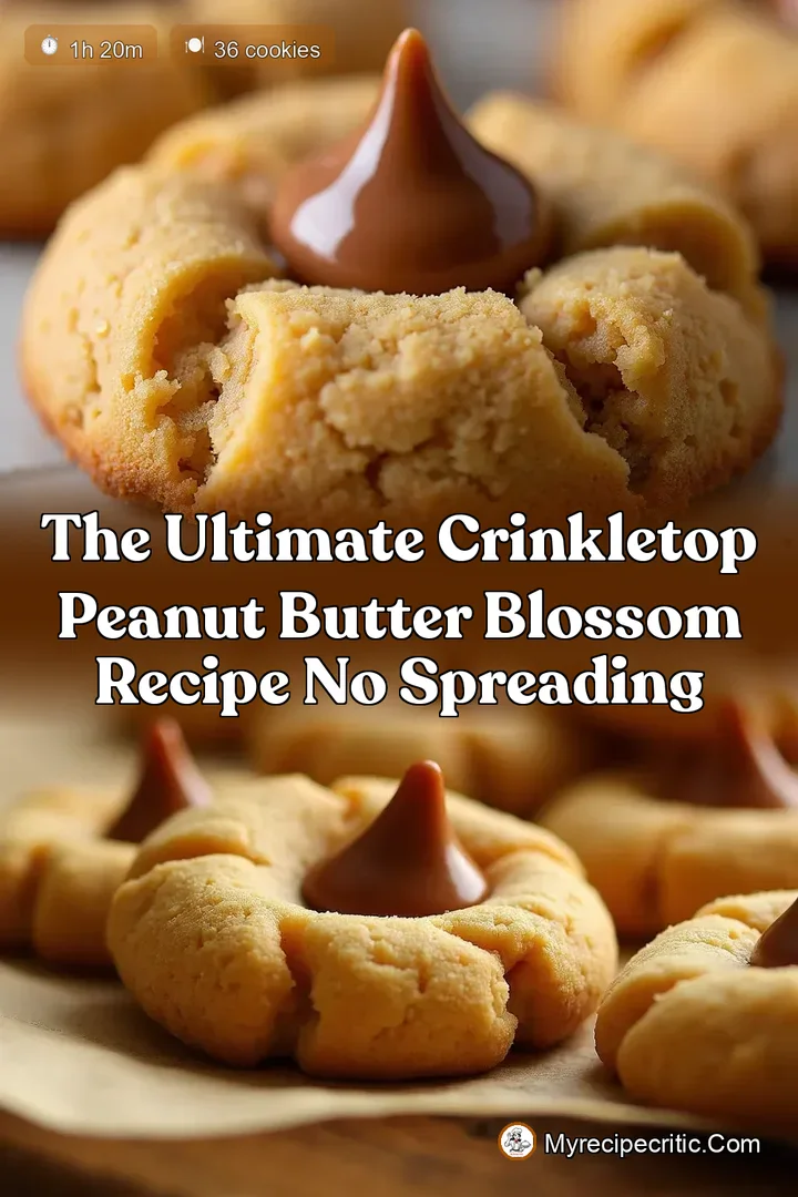 The Ultimate CrinkleTop Peanut Butter Blossom Recipe No Spreading