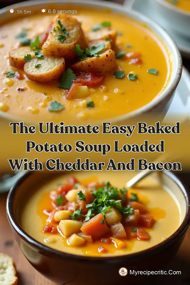 The Ultimate Easy Baked Potato Soup Loaded with Cheddar and Bacon