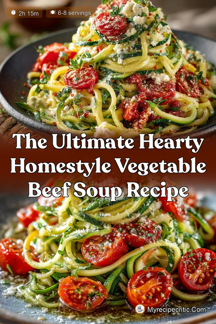 The Ultimate Hearty Homestyle Vegetable Beef Soup Recipe