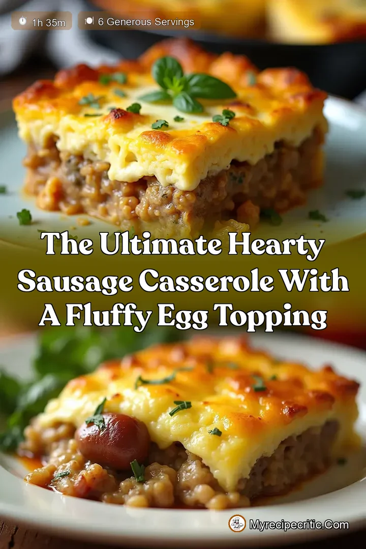 The Ultimate Hearty Sausage Casserole with a Fluffy Egg Topping