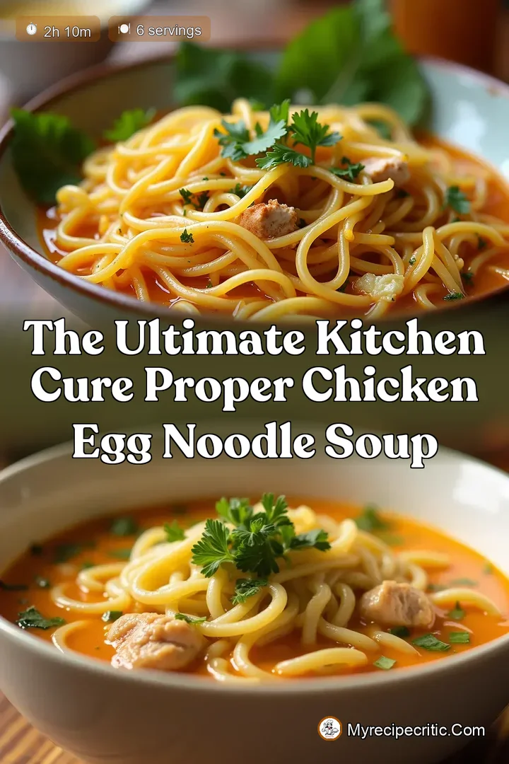 The Ultimate Kitchen Cure Proper Chicken Egg Noodle Soup