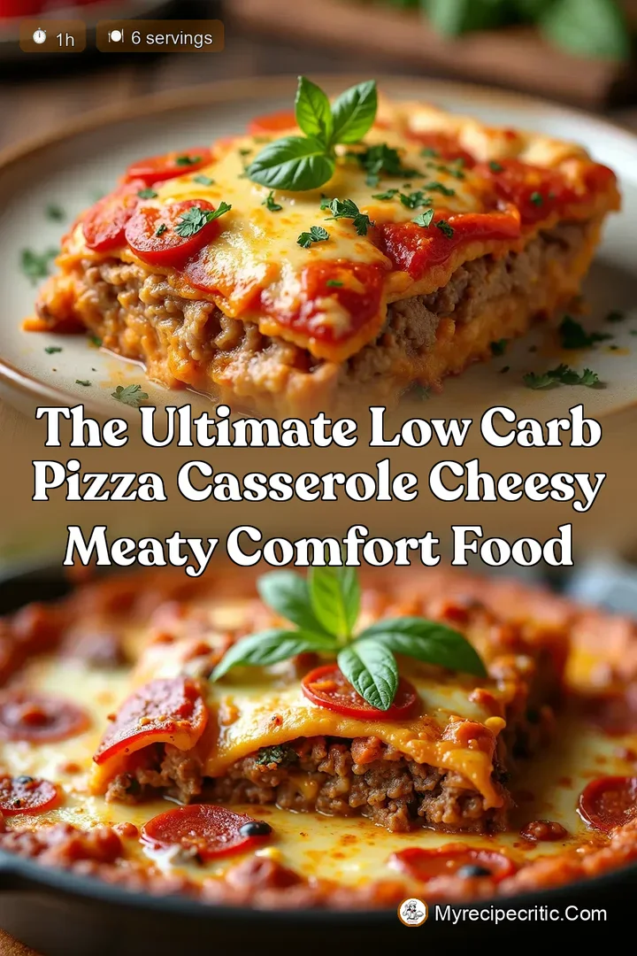The Ultimate Low Carb Pizza Casserole Cheesy Meaty Comfort Food
