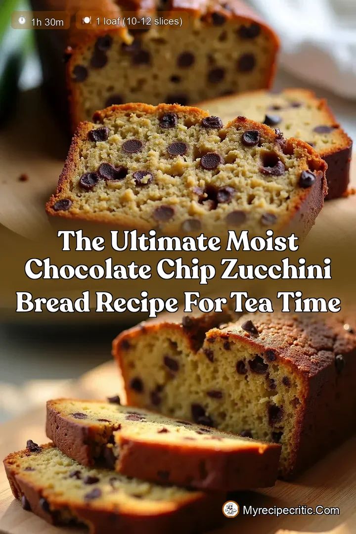 The Ultimate Moist Chocolate Chip Zucchini Bread Recipe for Tea Time