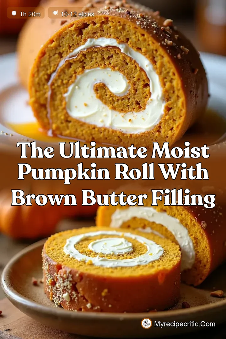 The Ultimate Moist Pumpkin Roll with Brown Butter Filling