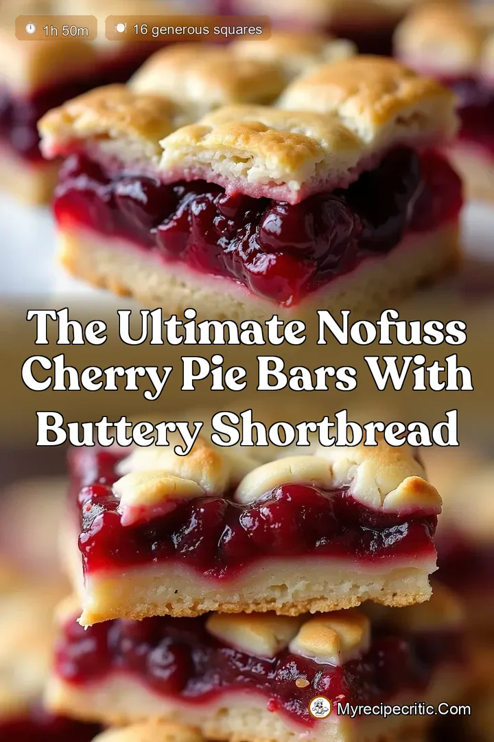 The Ultimate NoFuss Cherry Pie Bars with Buttery Shortbread