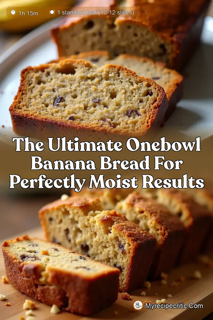 The Ultimate OneBowl Banana Bread for Perfectly Moist Results