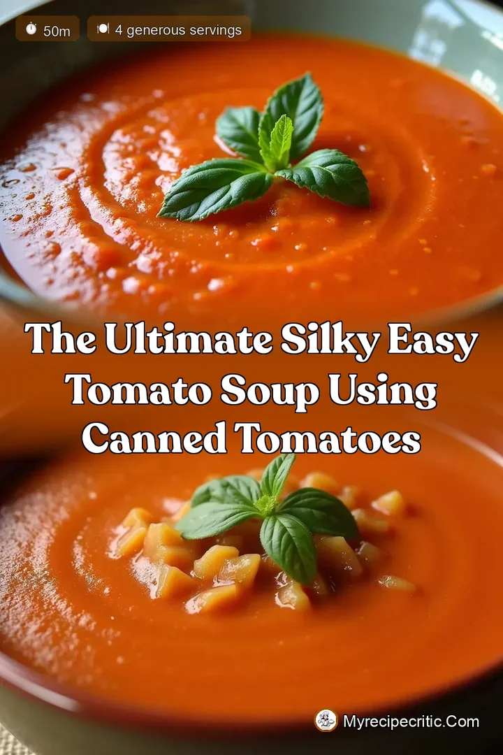 The Ultimate Silky Easy Tomato Soup Using Canned Tomatoes