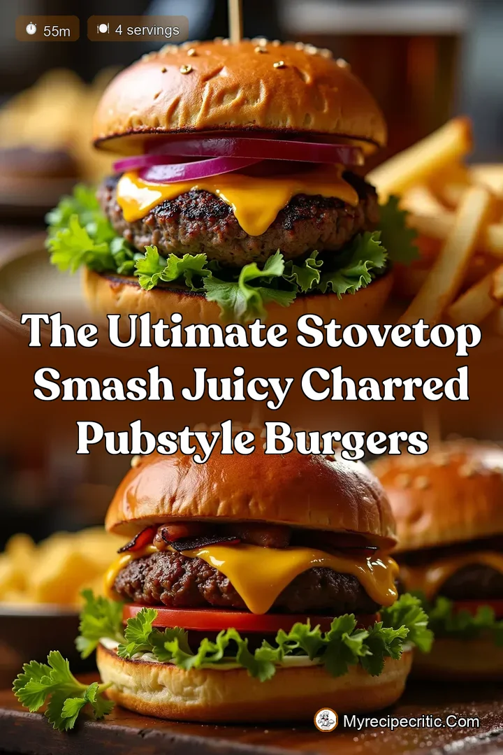 The Ultimate Stovetop Smash Juicy Charred PubStyle Burgers