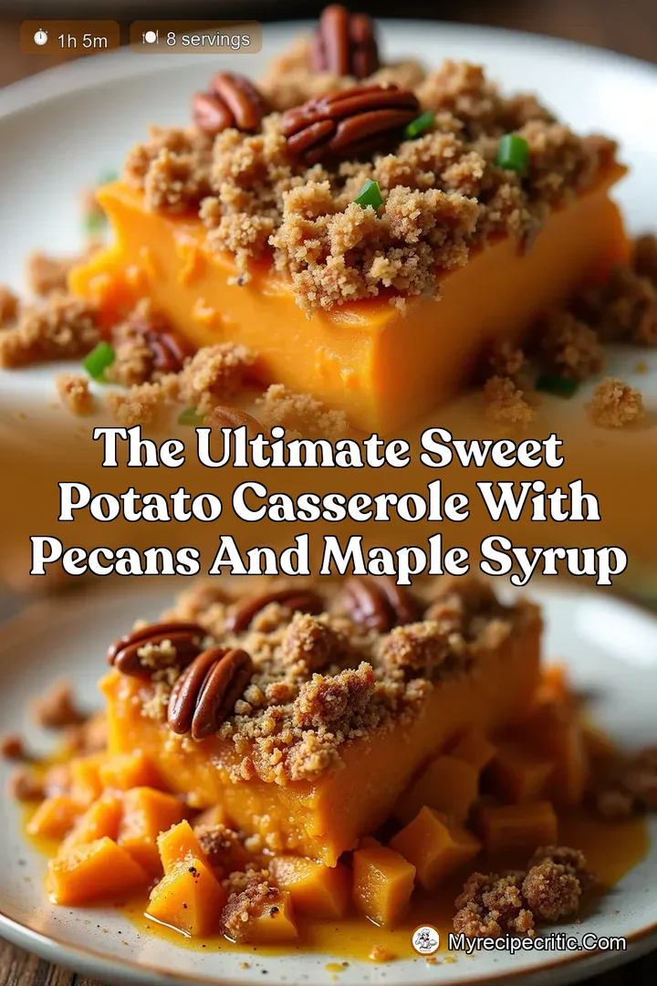 The Ultimate Sweet Potato Casserole with Pecans and Maple Syrup