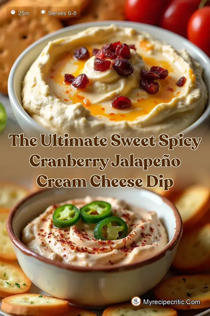 The Ultimate Sweet Spicy Cranberry Jalapeño Cream Cheese Dip