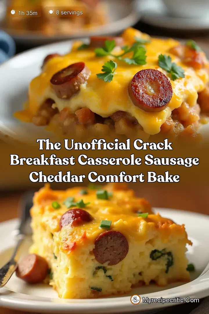 The Unofficial Crack Breakfast Casserole Sausage Cheddar Comfort Bake