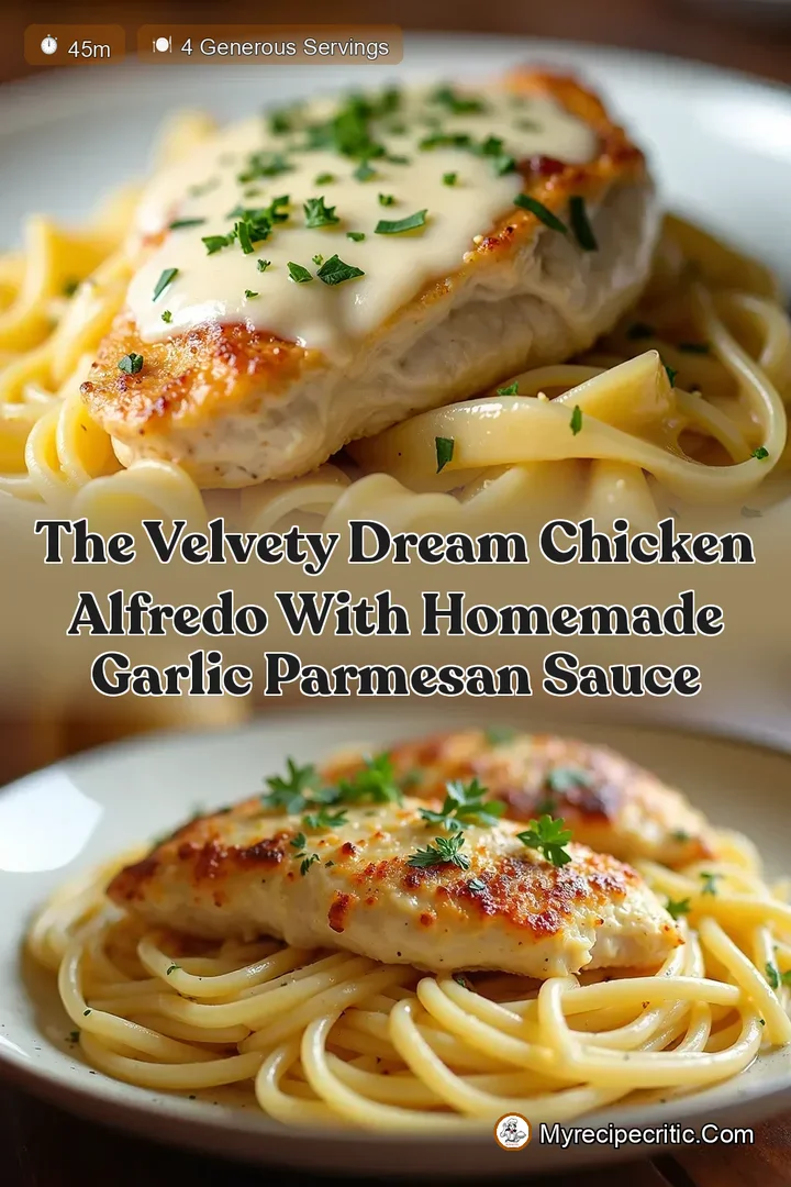 The Velvety Dream Chicken Alfredo with Homemade Garlic Parmesan Sauce