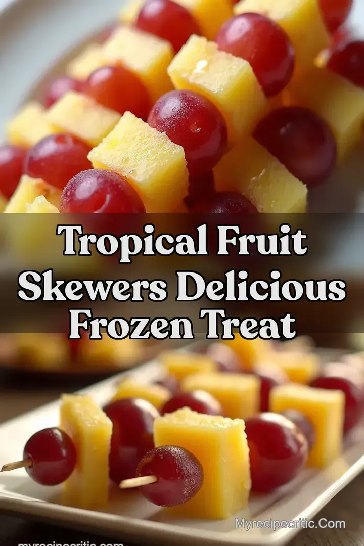Tropical Fruit Skewers Delicious Frozen Treat