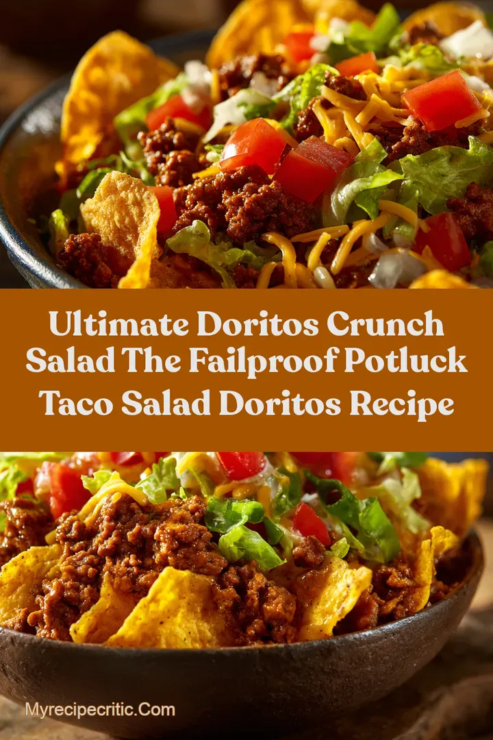 Ultimate Doritos Crunch Salad The FailProof Potluck Taco Salad Doritos Recipe