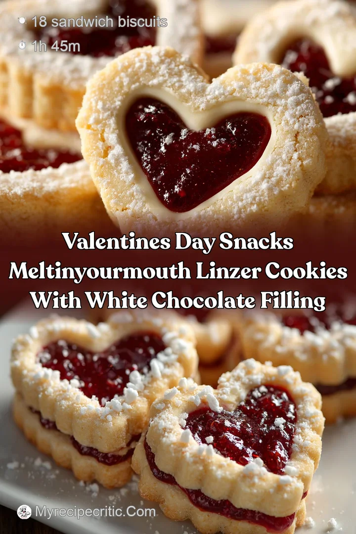 Valentines Day Snacks MeltinYourMouth Linzer Cookies with White Chocolate Filling