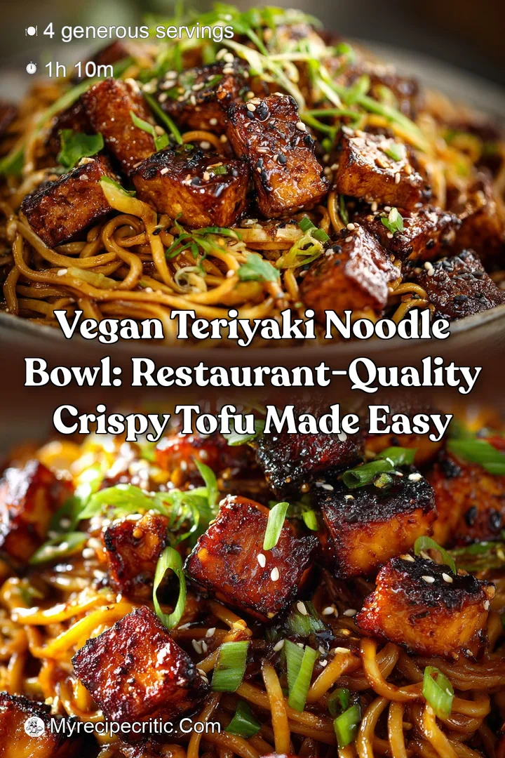 Vegan Teriyaki Noodle Bowl: Restaurant-Quality Crispy Tofu Made Easy