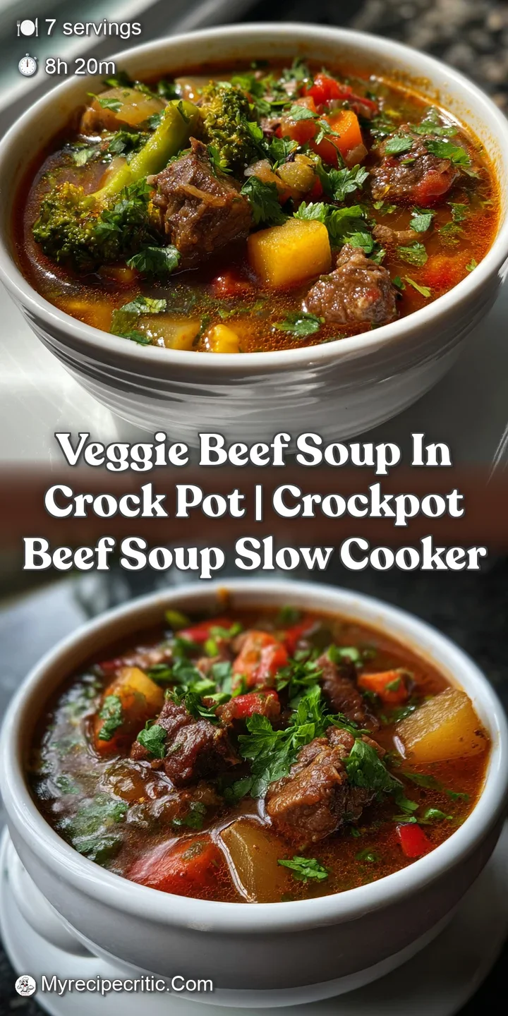 Close-up view of the savory soup with tender beef chunks and colorful vegetables simmering in a flavorful, umami-rich broth.