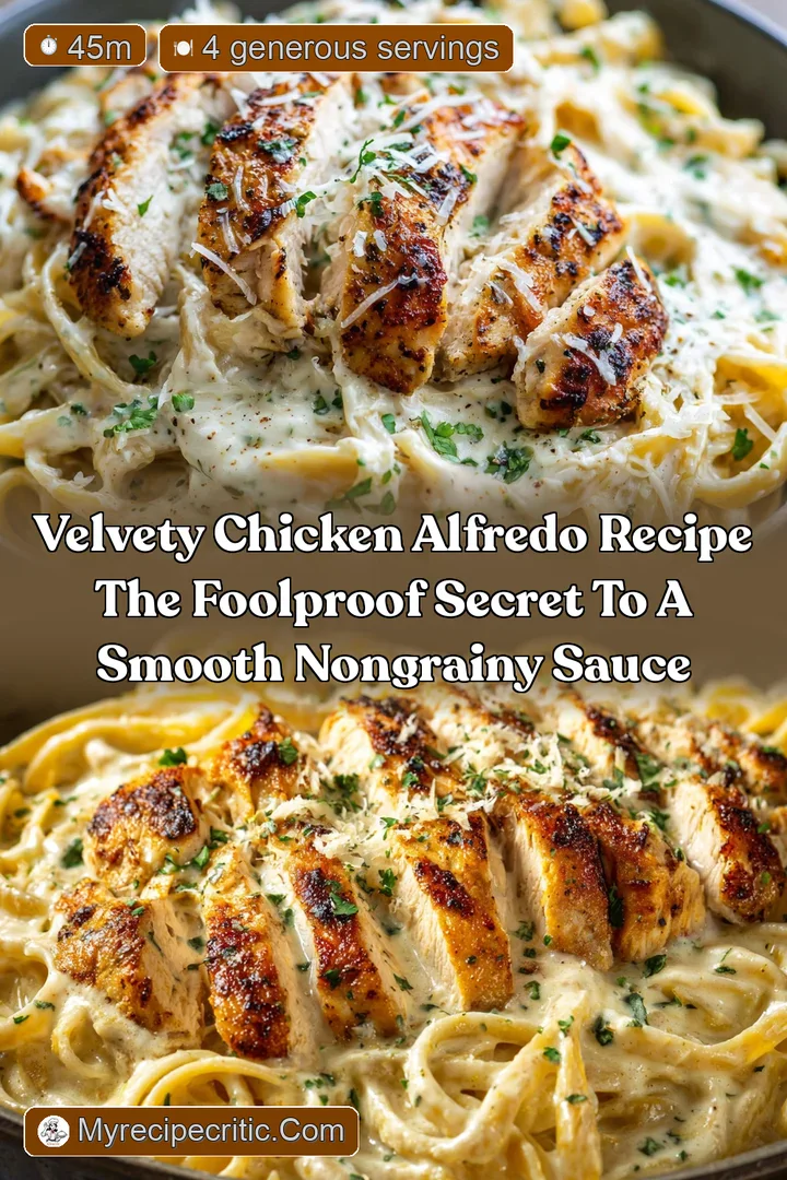 Velvety Chicken Alfredo Recipe The Foolproof Secret to a Smooth NonGrainy Sauce