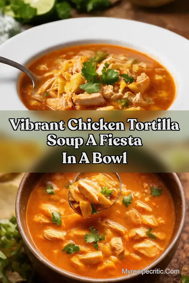 Vibrant Chicken Tortilla Soup A Fiesta in a Bowl