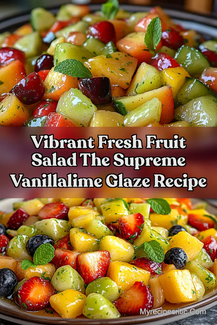 Vibrant Fresh Fruit Salad The Supreme VanillaLime Glaze Recipe