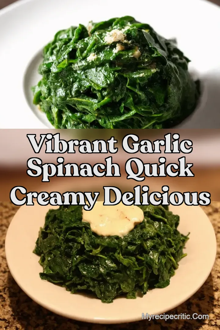 Vibrant Garlic Spinach Quick Creamy Delicious