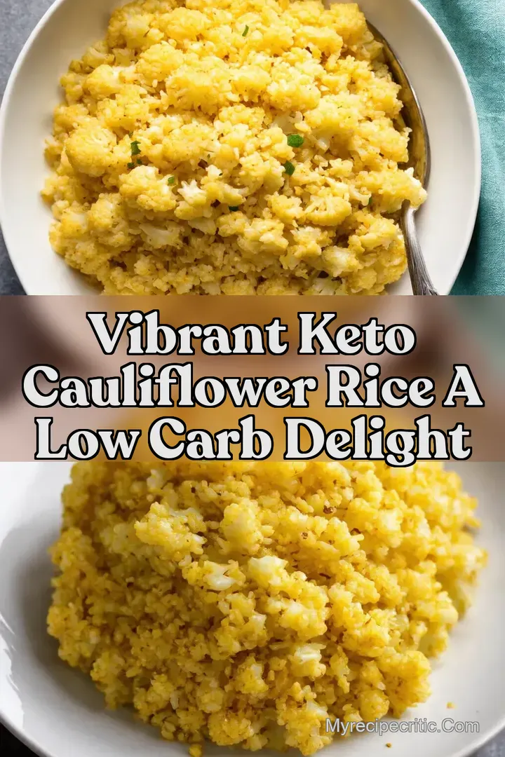 Vibrant Keto Cauliflower Rice A Low Carb Delight
