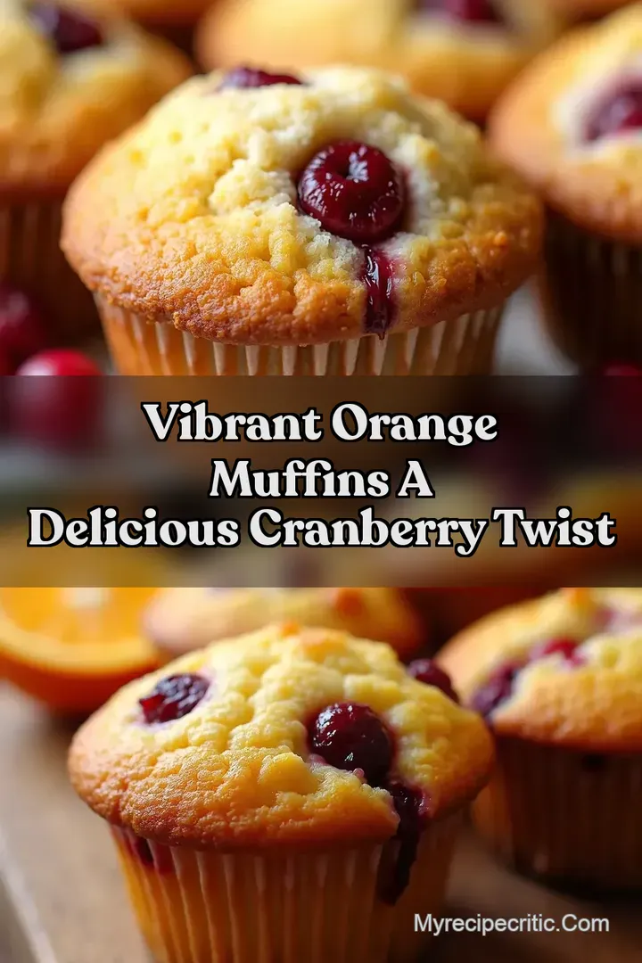 Vibrant Orange Muffins A Delicious Cranberry Twist