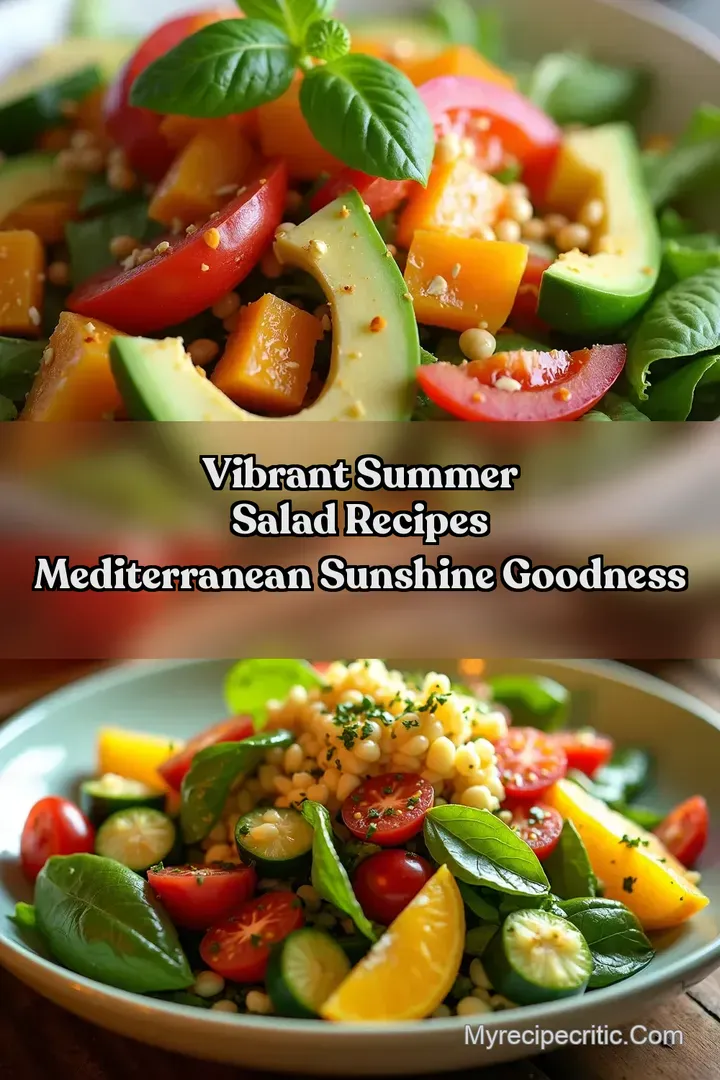 Vibrant Summer Salad Recipes Mediterranean Sunshine Goodness