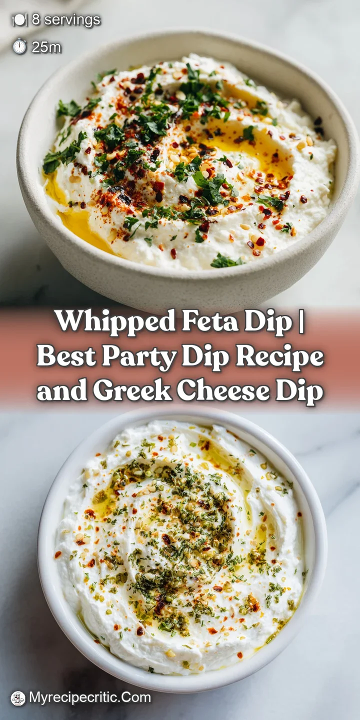Creamy white feta dip, glistening with olive oil, sprinkled with fresh parsley and red pepper flakes.