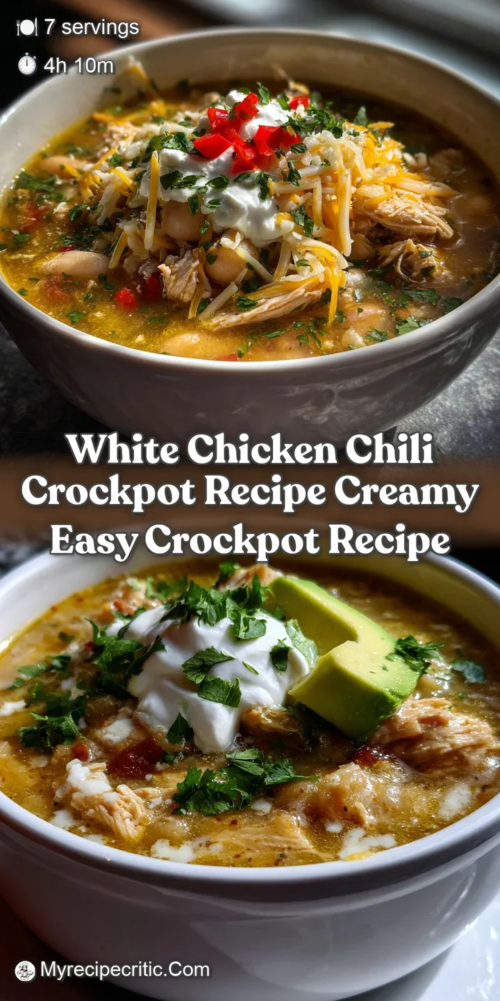 White Chicken Chili Crockpot Recipe Creamy Easy Crockpot Recipe
