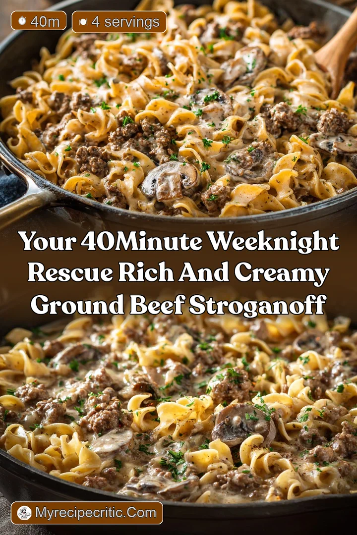 Your 40Minute Weeknight Rescue Rich and Creamy Ground Beef Stroganoff