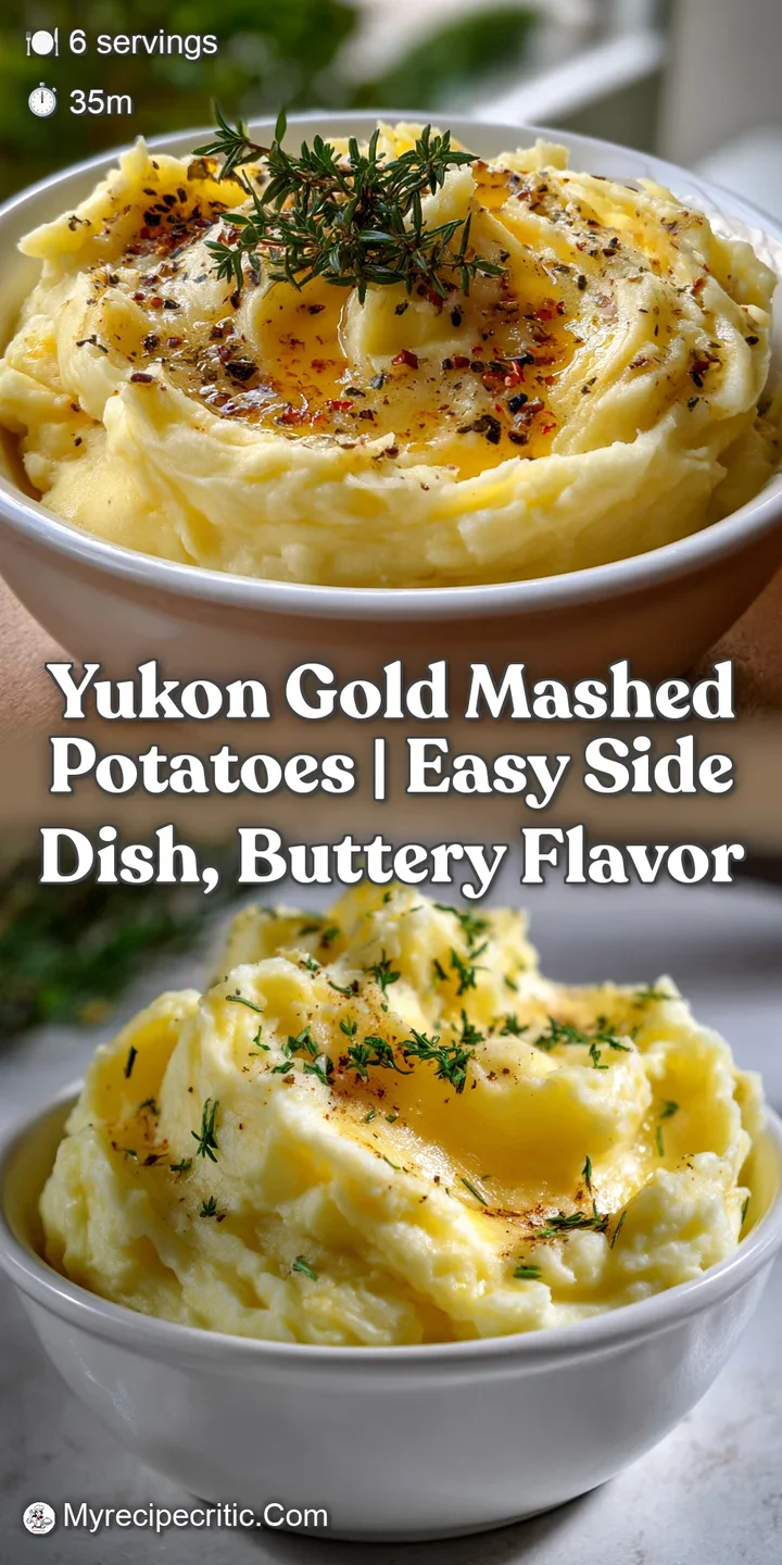 Yukon Gold Mashed Potatoes | Easy Side Dish Buttery Flavor