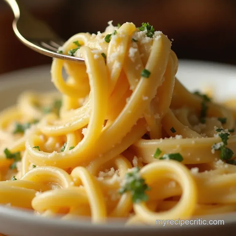 The Ultimate 30Minute Velvety Chicken Fettuccine Alfredo presentation