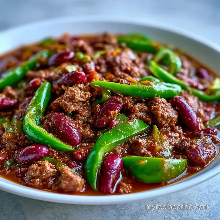 Anaheim Pepper Chili Recipe with Ground Beef