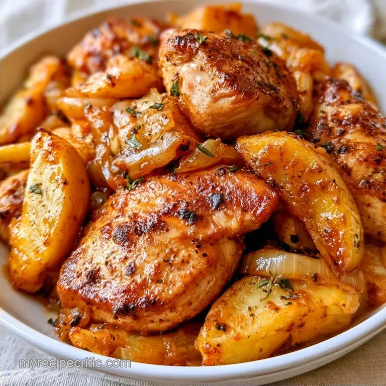 Pan-Seared Apple Chicken Thigh Dinner