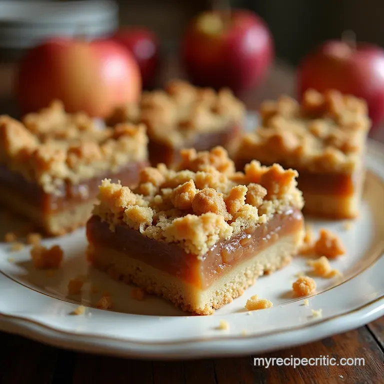 The Ultimate Autumn Apple Crisp Bars Crumbly Base Tangy Filling Toasty Top presentation