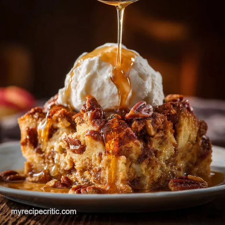 Apple Pecan Bread Pudding with Brown Butter Caramel Sauce (A True Sunday Showstopper)