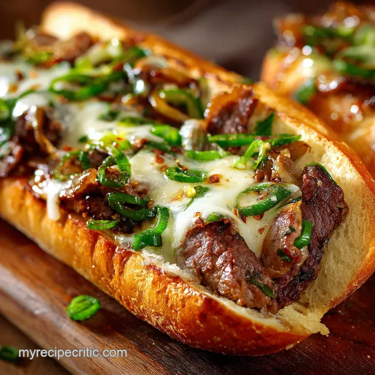 Authentic Philly Cheese Steak Sandwich the Proper Way presentation