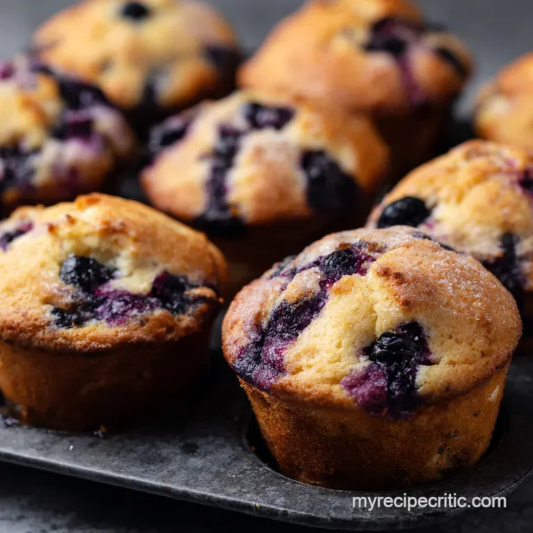 Bakerystyle Blueberry Muffins with Streusel Topping presentation