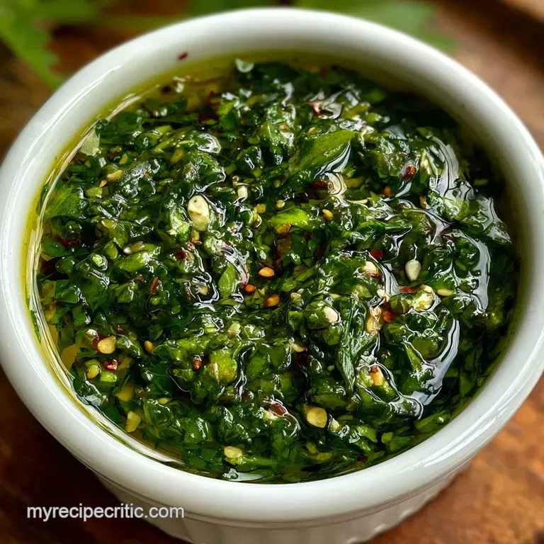 Emerald chimichurri drizzled artfully over grilled steak, highlighting the juicy, seared texture and vibrant color contrast.