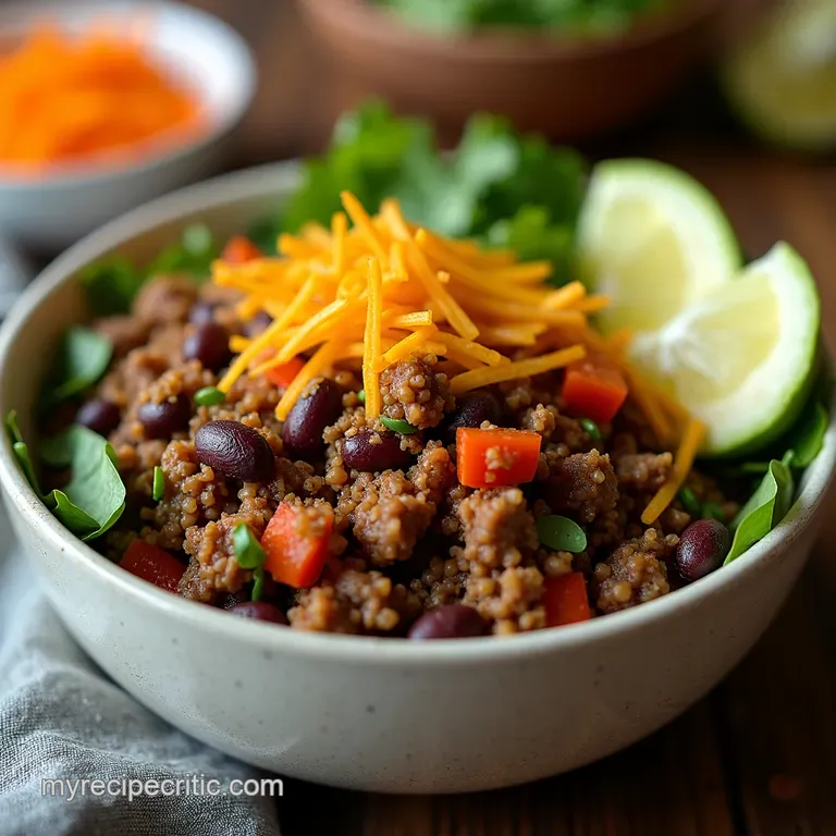 Beef Black Bean Burrito Bowls