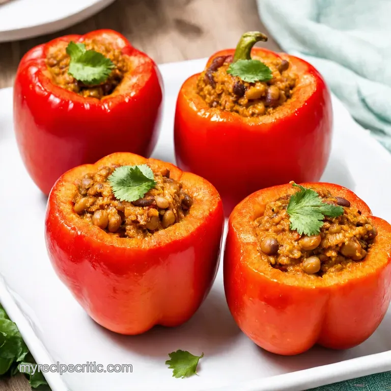 Bell Pepper Bonanza Hearty Rice Bean Stuffed Peppers