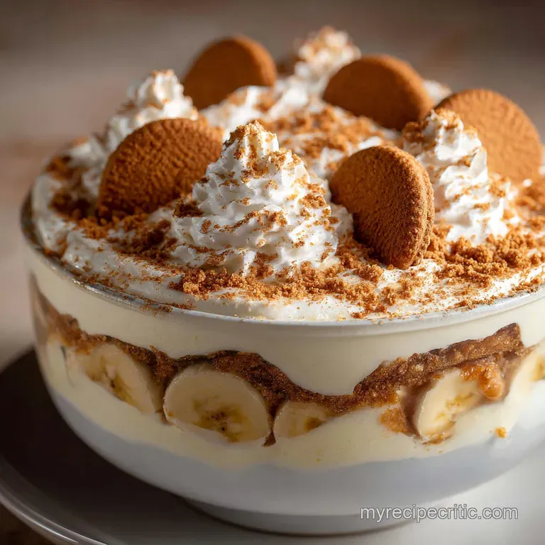 Banana Pudding with Biscoff Cookies: Ultimate Cooked Custard Recipe presentation