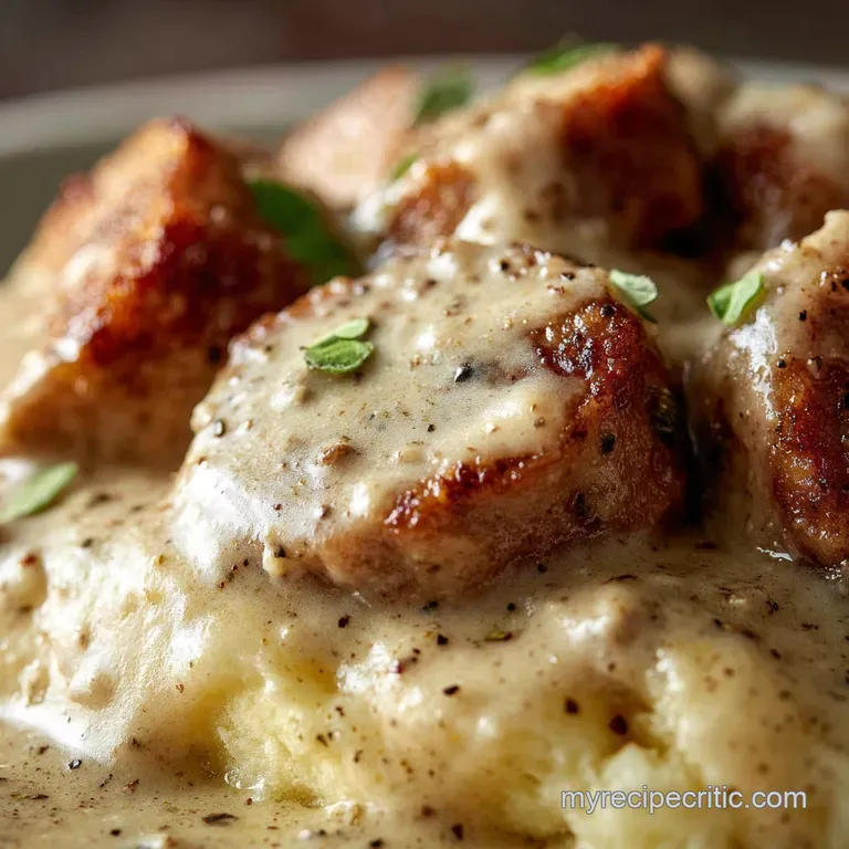 The Ultimate Creamy Black Pepper Sausage Gravy a Proper Southern Comfort presentation