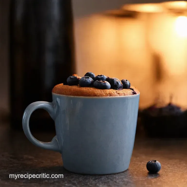 Blueberry Blitz Mug Cake presentation