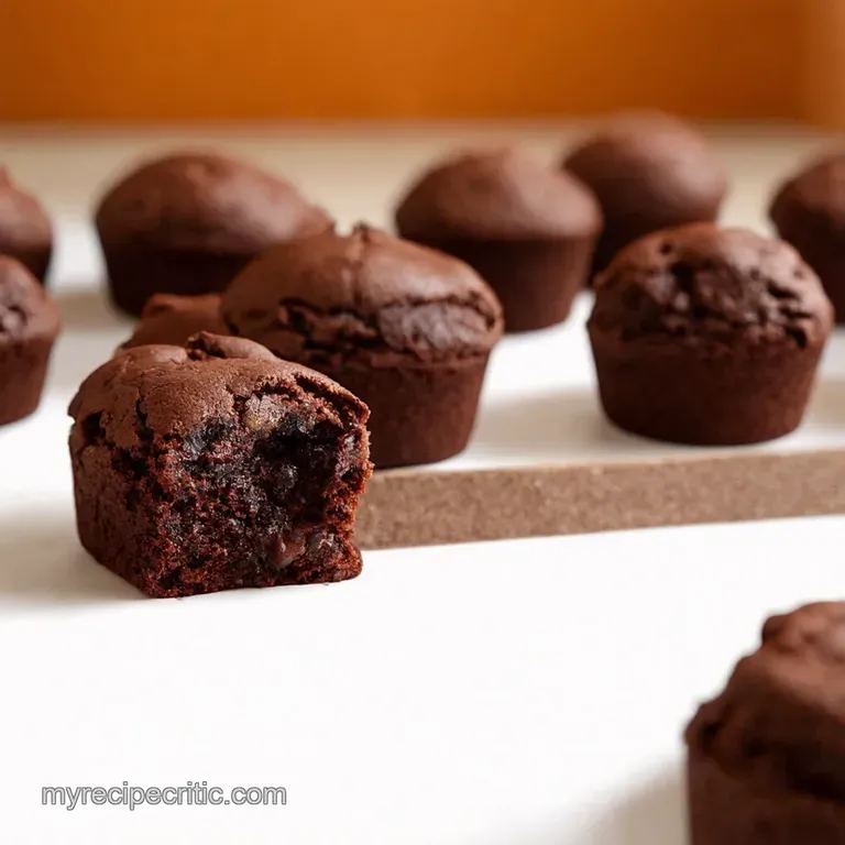 Brownie Bites with a Cookie Crust presentation