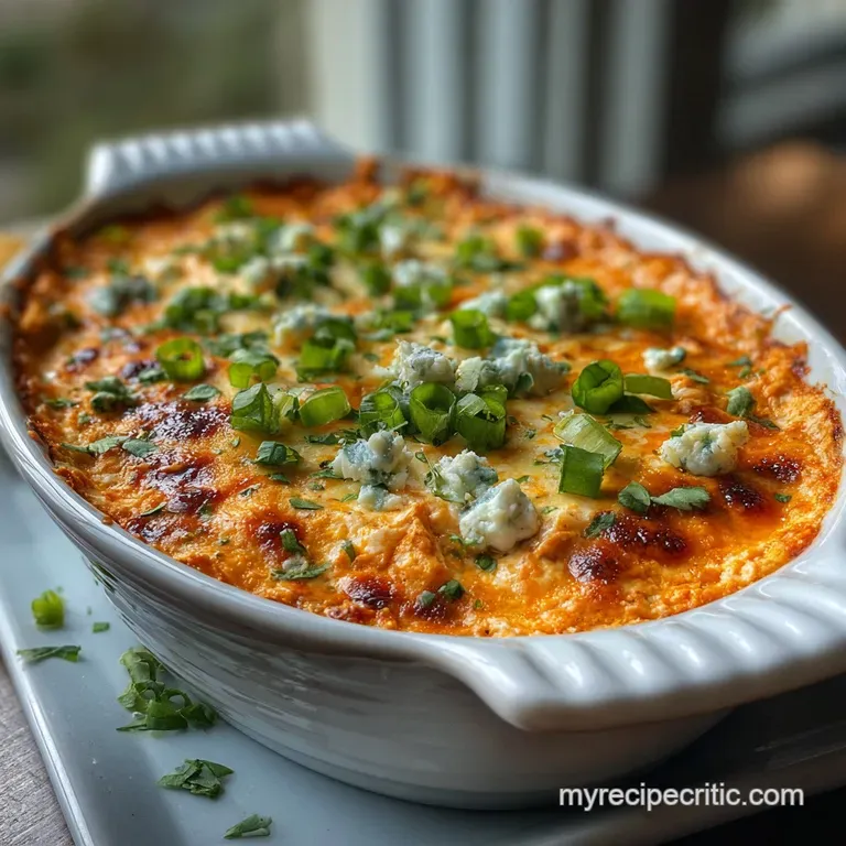 Scoops of tangy buffalo chicken dip served with crispy tortilla chips and celery sticks on a rustic wooden board.