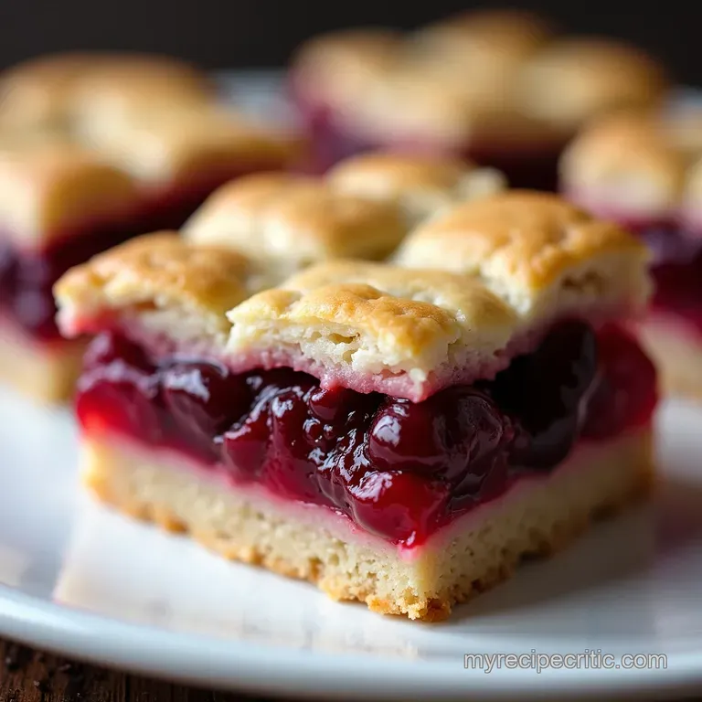 Easy Cherry Pie Bars with Buttery Shortbread Crust