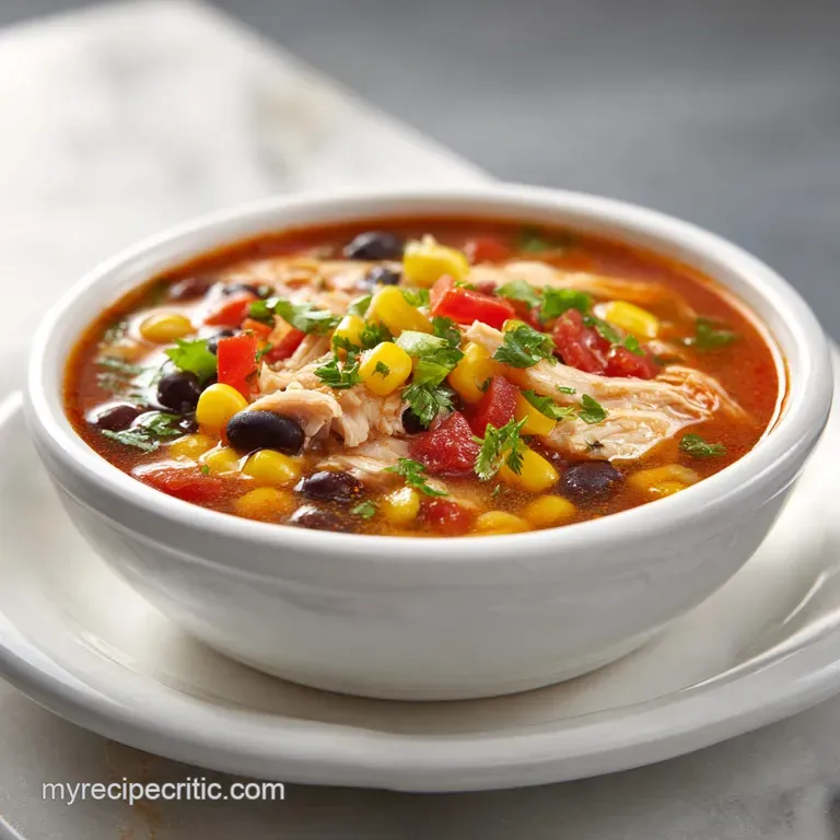 Can Chicken Taco Soup with Black Beans