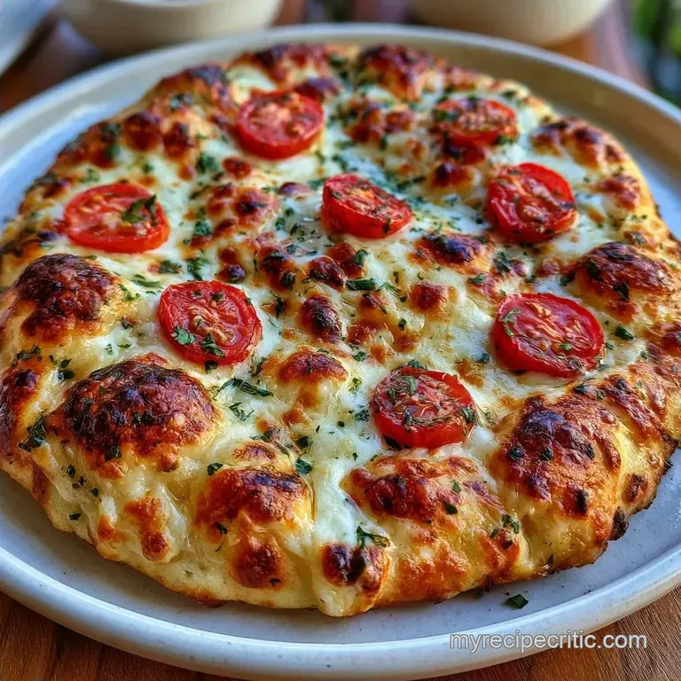 Caprese Naan Pizza with Fresh Mozzarella